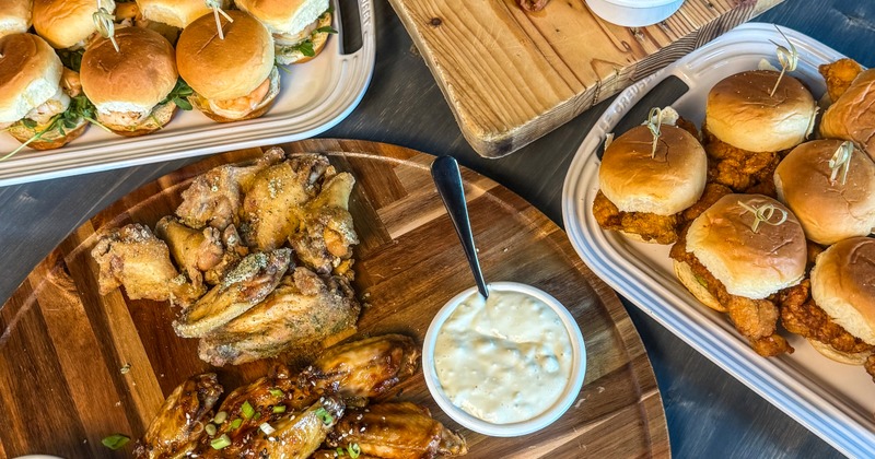 sandwiches and wings