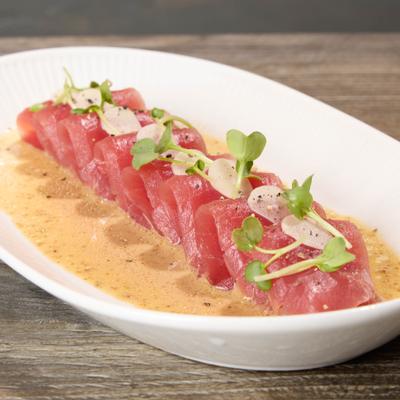 Tuna carpaccio.