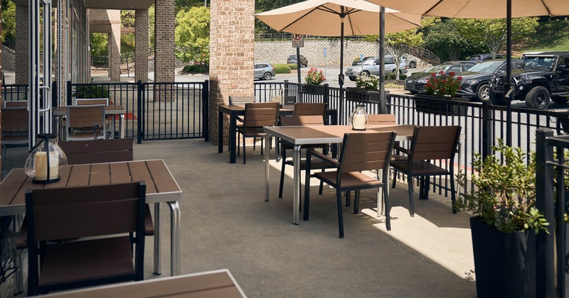 Exterior, patio, seating area