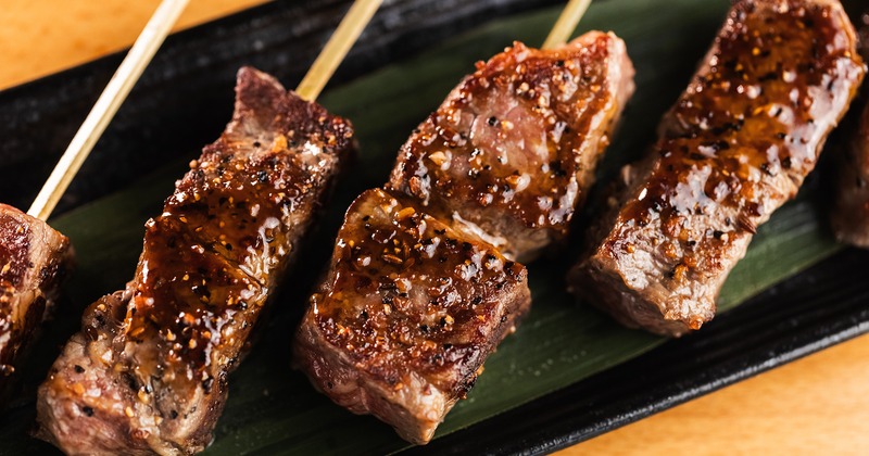 Japanese beef steak skewers