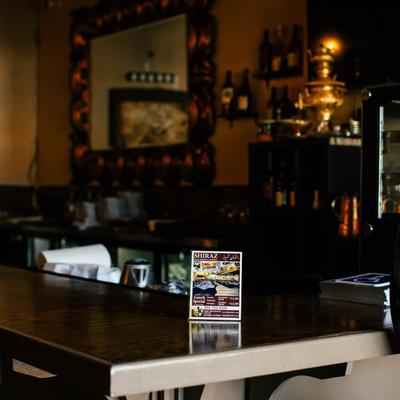 Bar counter, closeup.