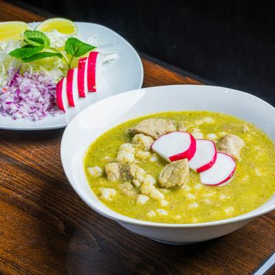 Green Mexican stew.