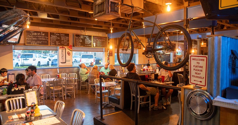 Restaurant interior, dining area with guests