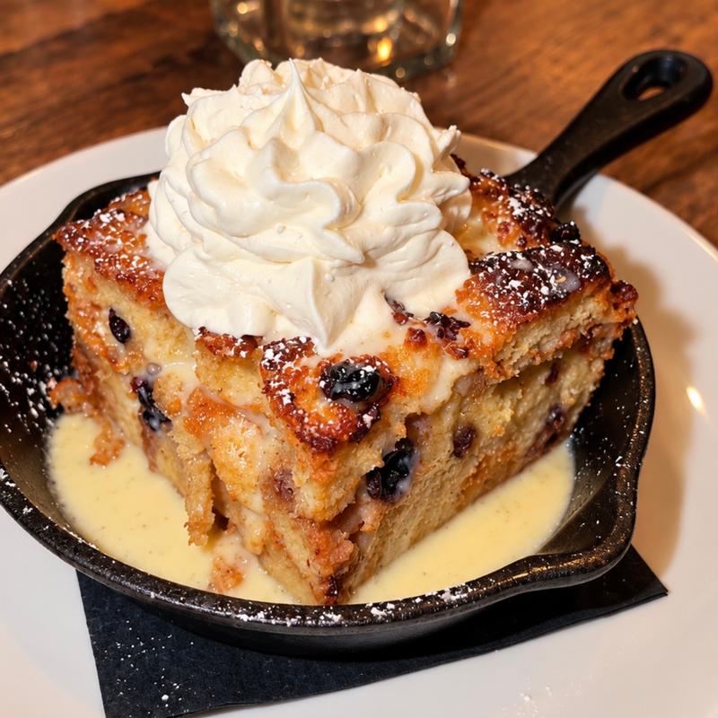 White Chocolate & Cranberry Bread Pudding photo