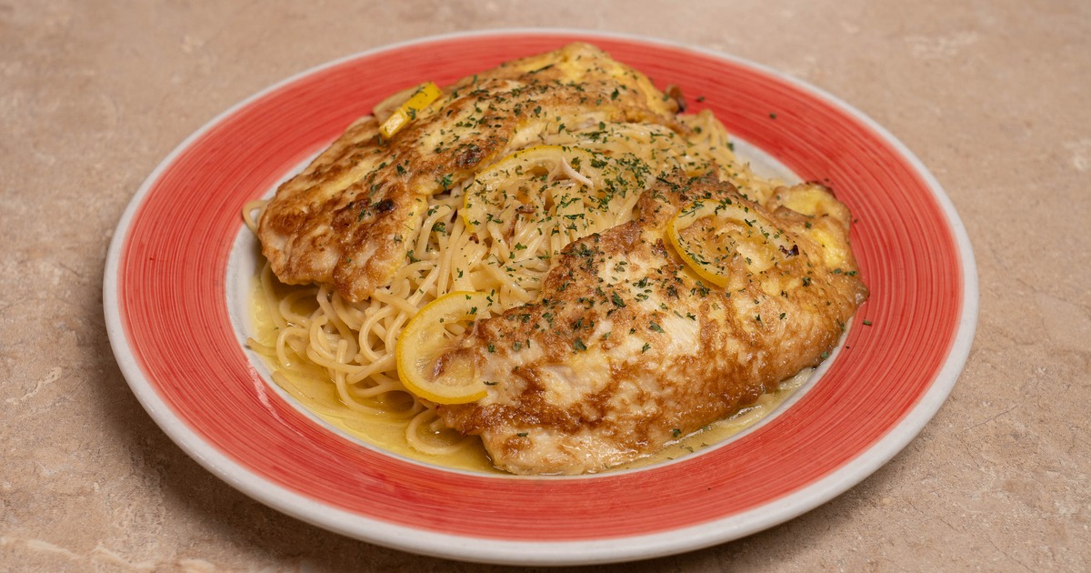 Chicken and lemon pasta dish