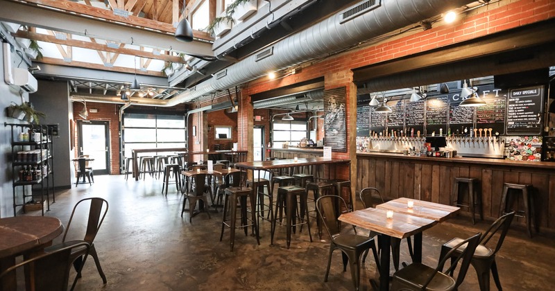 Seating and bar areas