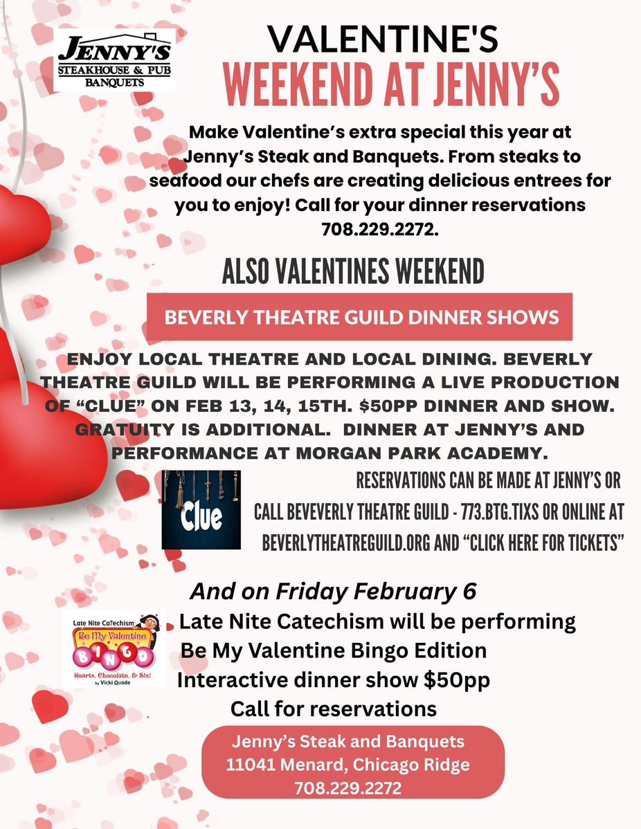 VALENTINE'S WEEKEND AT JENNY'S event photo