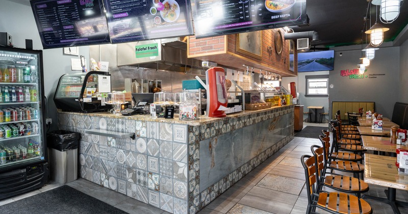 Interior, food counter