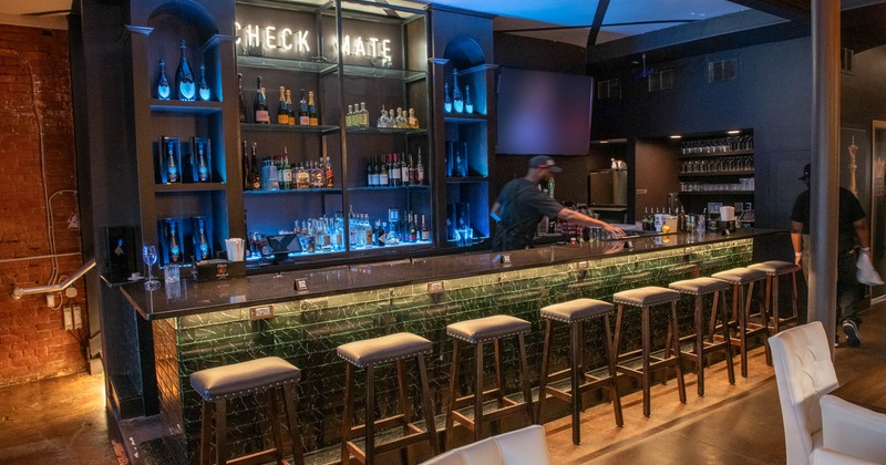 Interior, chairs and the bar