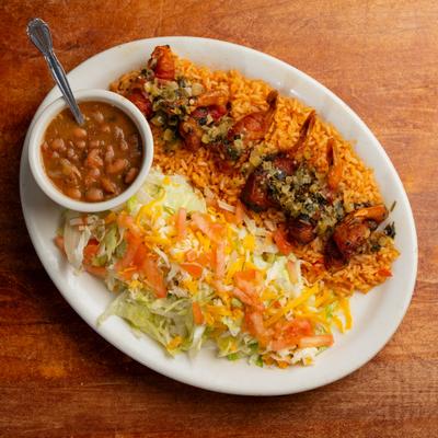 The Tex-Mex style shrimp mix.