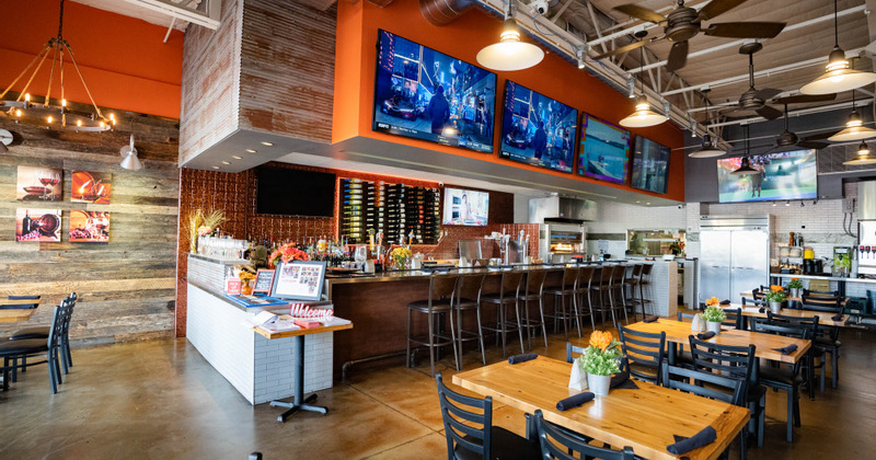 Interioe, bar and tv area