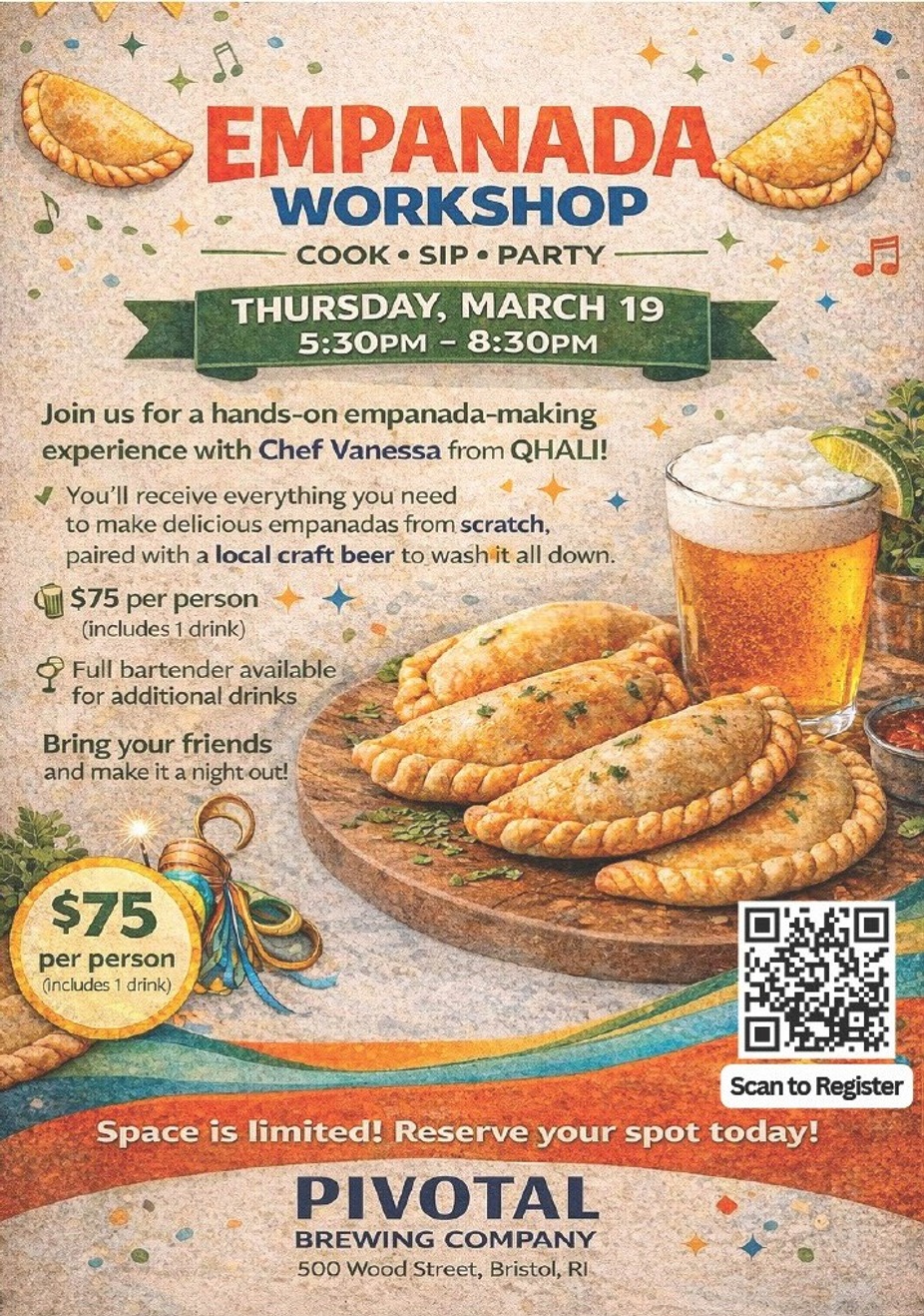 Empanada Making Class with Qhali Kitchen event photo