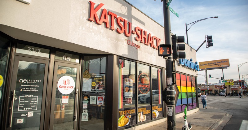 Katsu Shack storefront on a sunny street