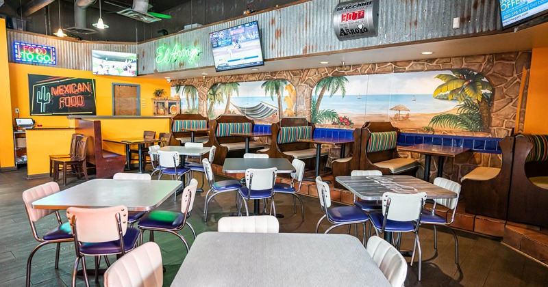 Interior, booth area