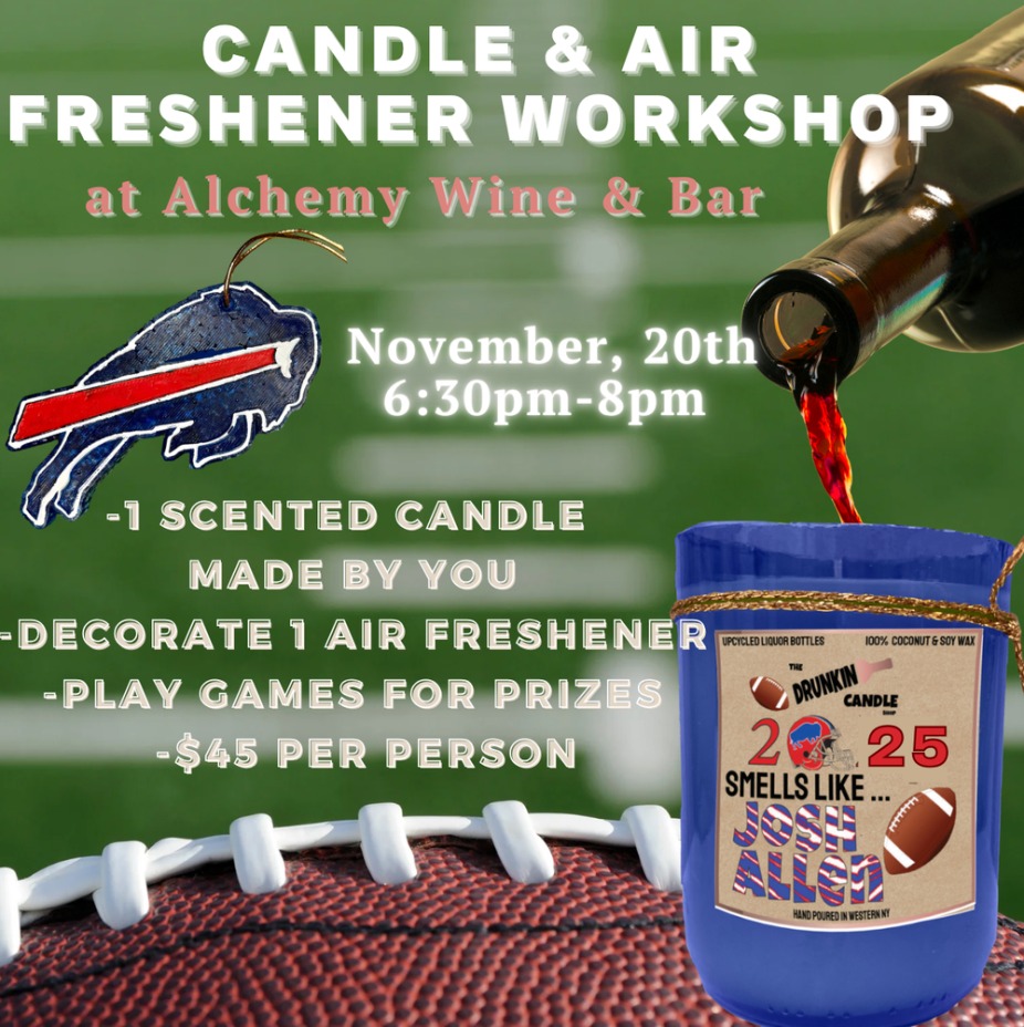 Bills–themed candle and air freshener workshop event photo