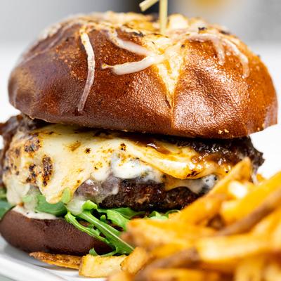 French onion burger