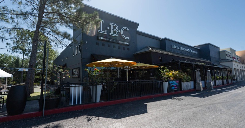 Exterior, entrance to the restaurant, parking lot