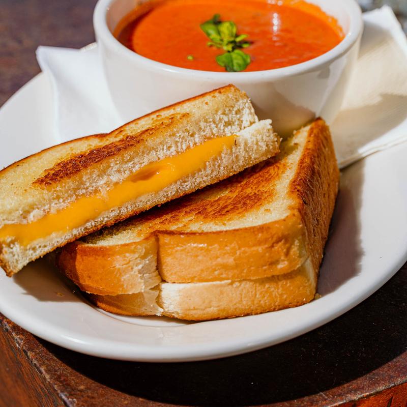 Grilled Cheese & Creamy Tomato Basil Soup photo