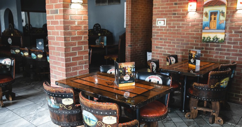 Diner area, tables set up for a diner