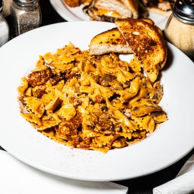 Creole Chicken pasta with sautéed peppers, onions and mushrooms in Cajun sauce.