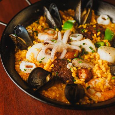 Seafood Paella.