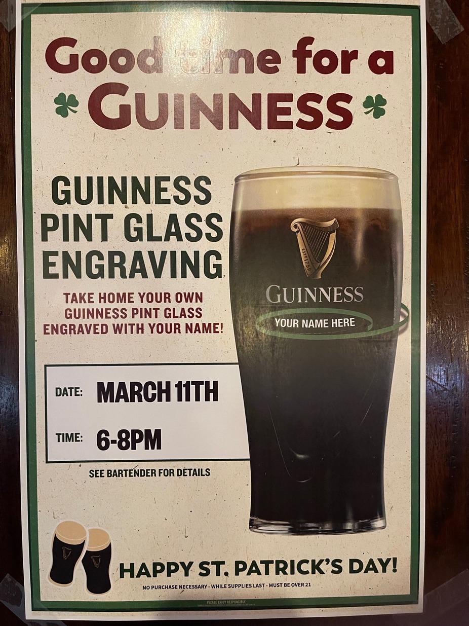 Guinness Glassware Engraving event photo