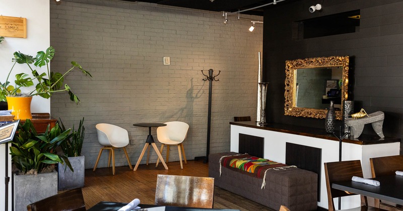 Interior, seating area near wall