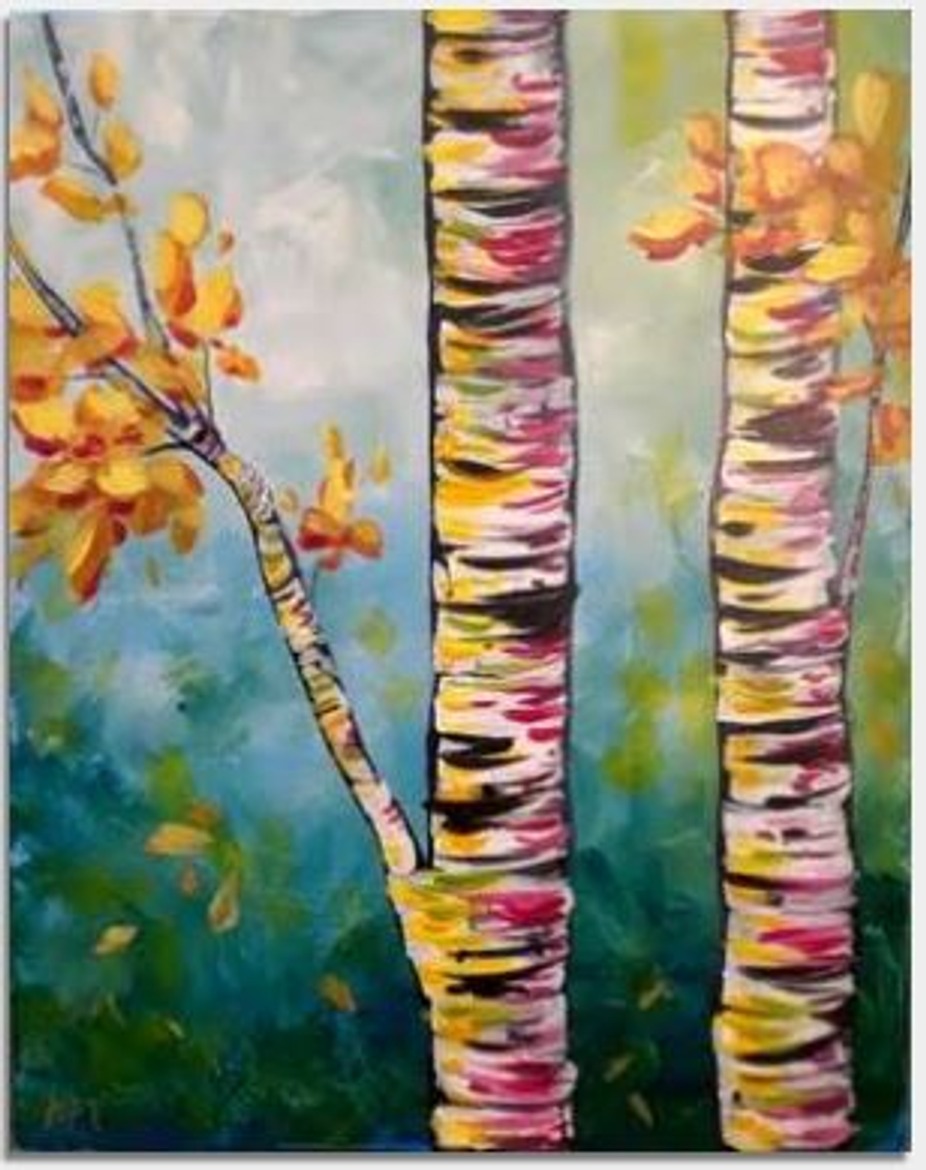 Paint Nite: Bright and Birchy event photo