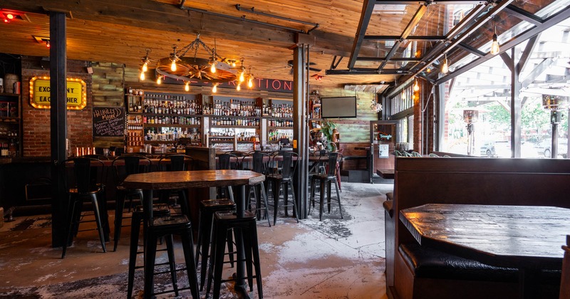 View of a dining and bar area