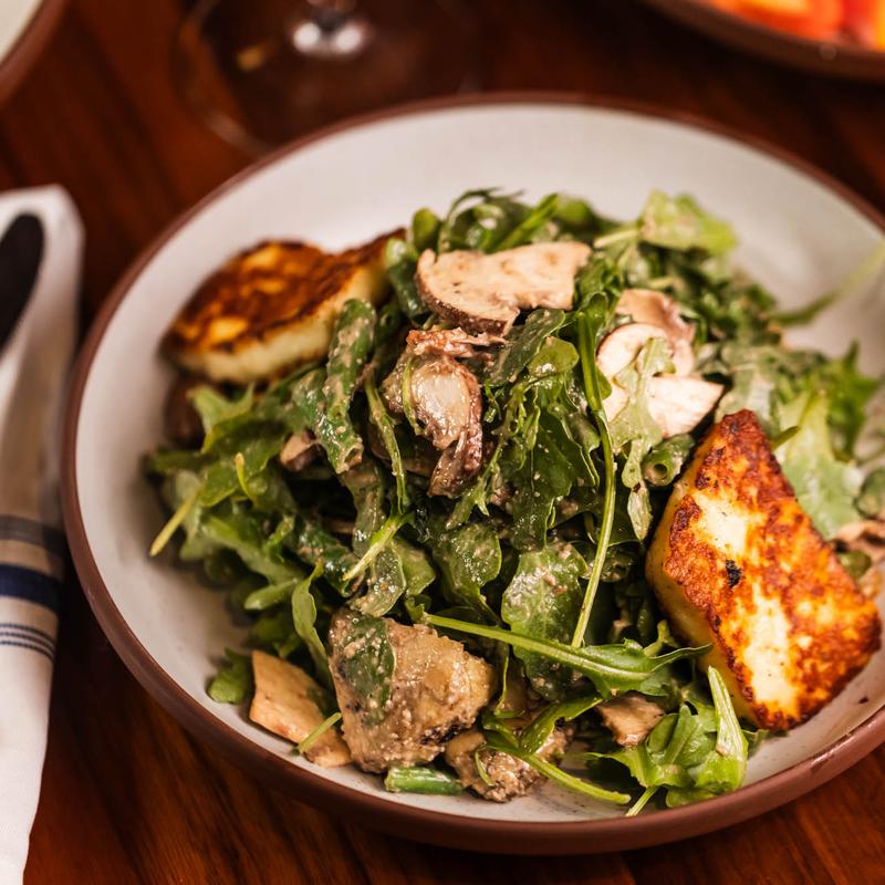 Grilled Halloumi Cheese & Artichoke Heart Salad photo