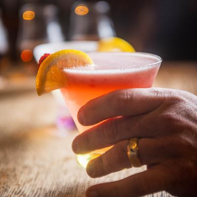 Orange cocktail drink.