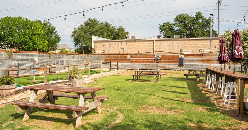 Spacious outdoor seating area