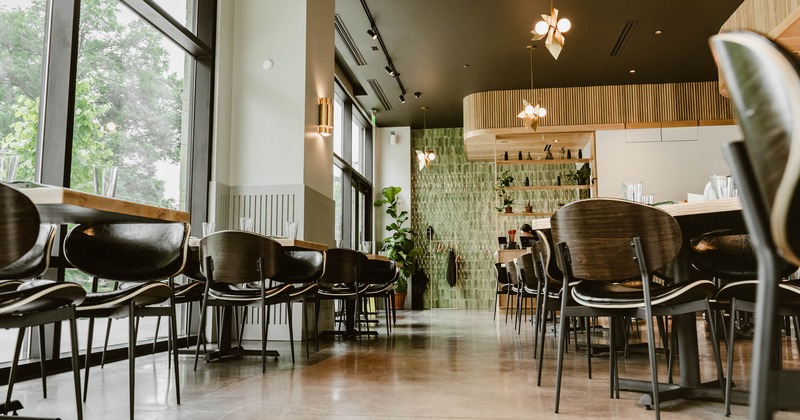 Interior, chairs and tables