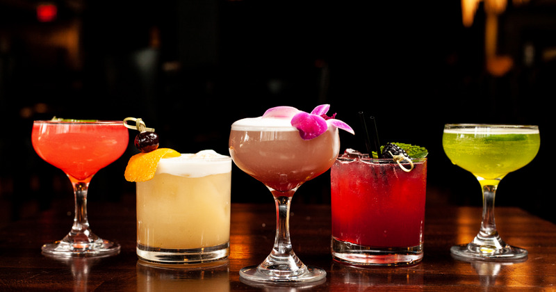 Five different types of cocktail
