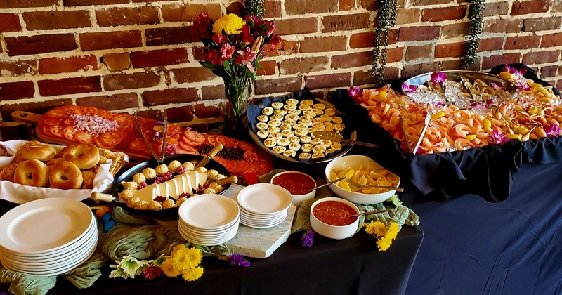Diner area, tables and chairs