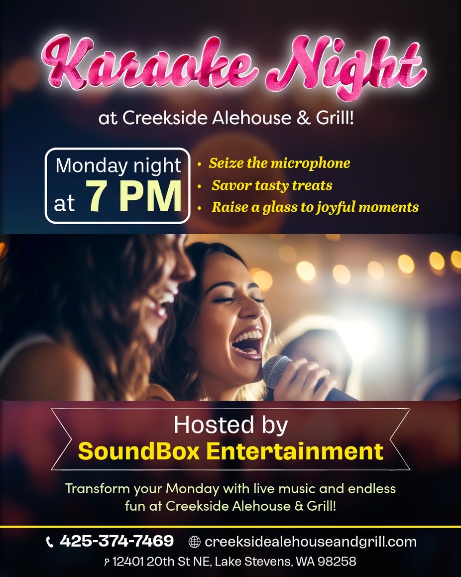 🎤 Karaoke Night at Creekside Alehouse & Grill! 🎶 event photo