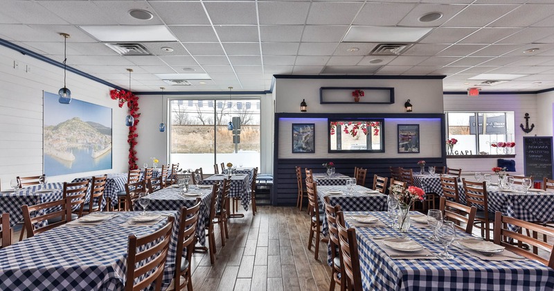 Interior, chairs and tables