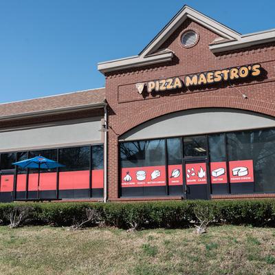 Exterior with signage.