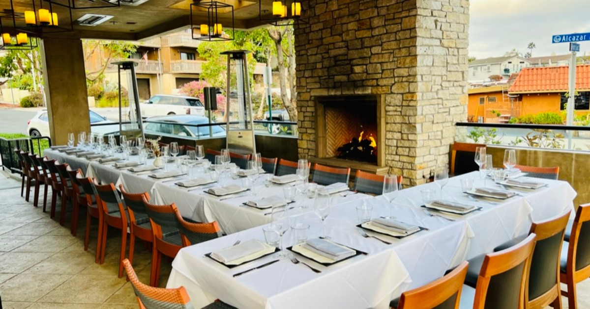 Interior, set dining area