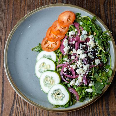Autumn Arugula Salad, top view