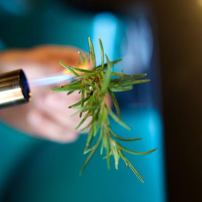 Burning rosemary