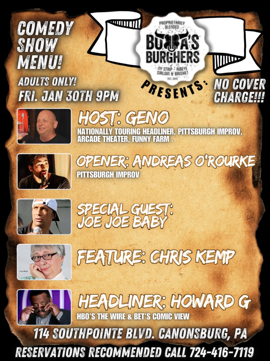 Bubba's Presents: 21+ Comedy Night event photo