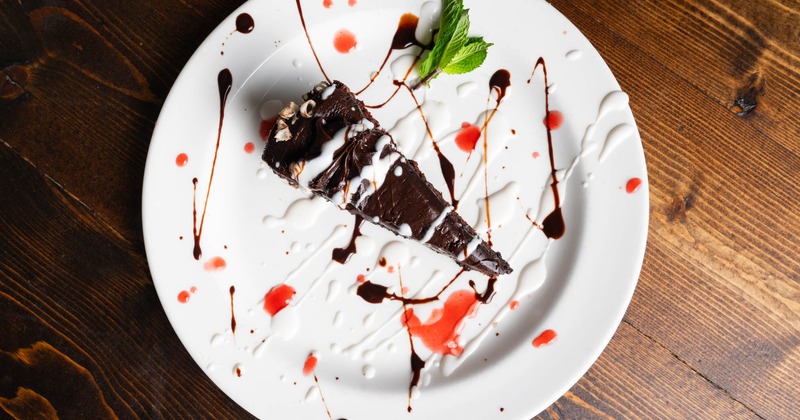 Chocolate cake with cream