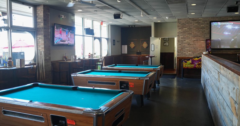 Interior, pool table area