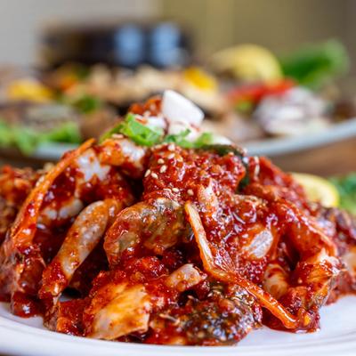 Spicy Marinated Crab.