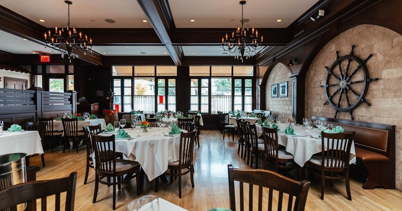 Interior, wide shot of dining area