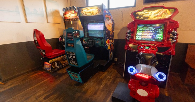 Different arcade game machines