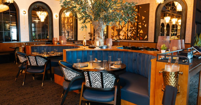 Interior, elegant dining area
