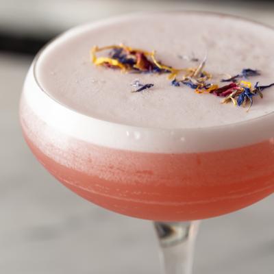 Pink cocktail drink