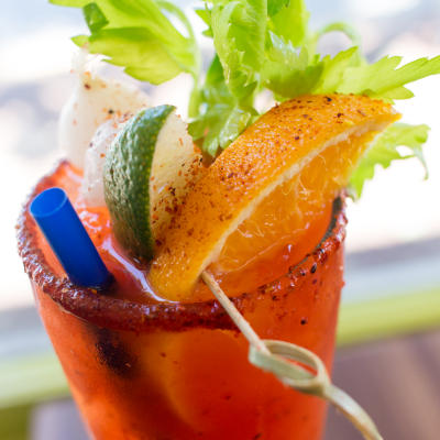 A closeup on a margarita.